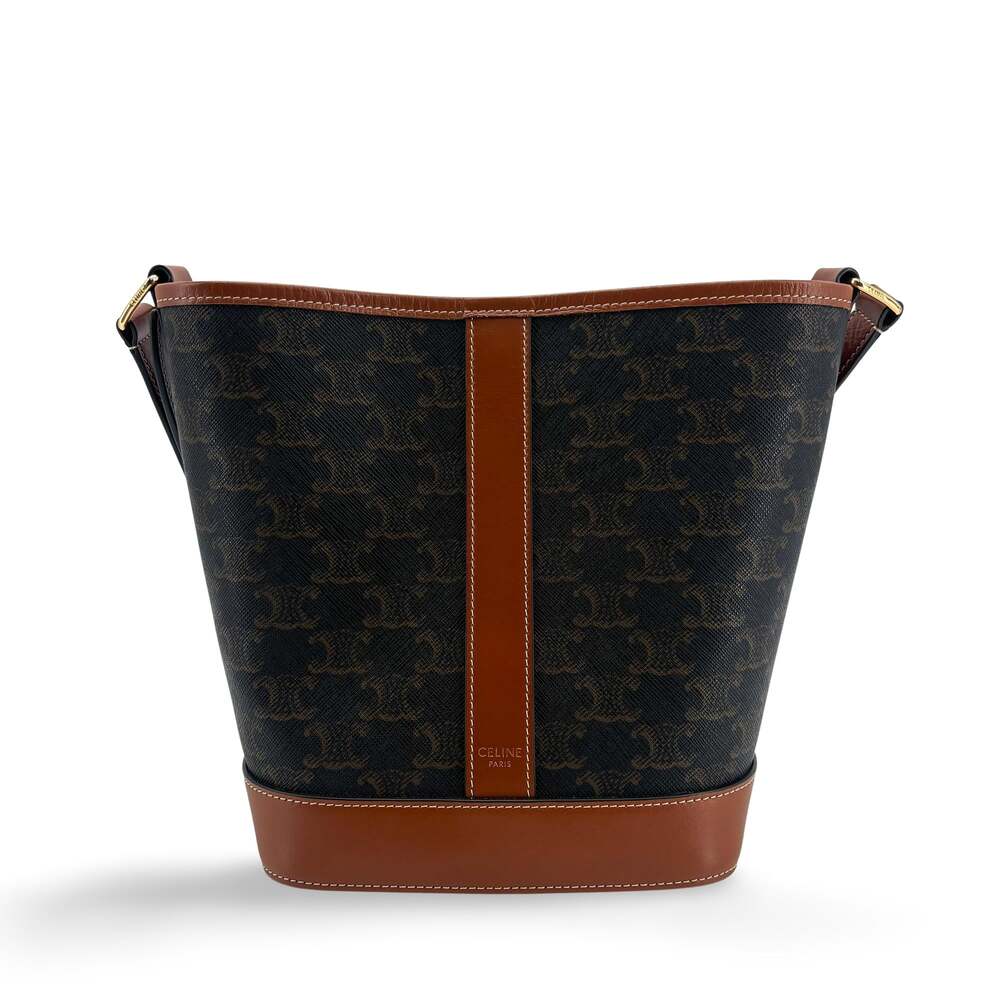 Celine Triomphe Canvas & Calfskin Small #355119F99B